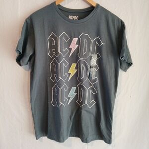 AC/DC High Voltage Grey Graphic T-Shirt Women's Size L